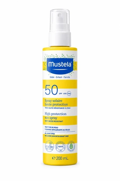 Mustela High Protection Sun Spray SPF50 200 ml ürün görseli 1