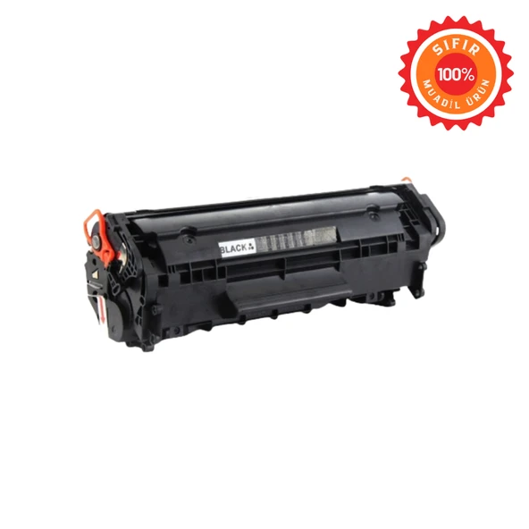Premium Q2612A 12A CRG-703 FX-10 Muadil Toner - HP LaserJet 1010 1018 1020 M1005 Canon LBP2900 MF4150 Uyumlu Siyah Lazer Kartuş ürün görseli 1