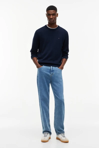 TJM SLIM ESS LIGHT SWEATER EXT Erkek Mavi Kazak - DM0DM22853 ürün görseli 1
