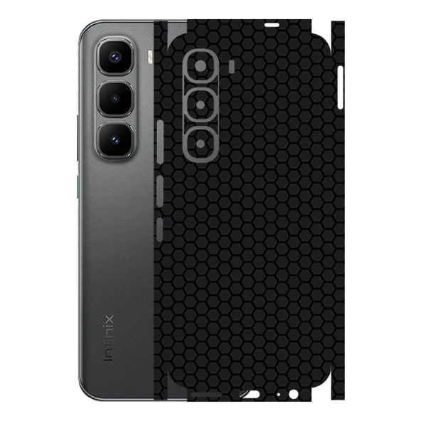 Infinix Hot 60 Pro ile Uyumlu Bumper Serisi Premium Kaplama 360  Siyah ürün görseli 1