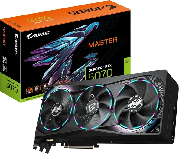 Gigabyte RTX 5070 Aorus Master 12G GV-N5070AORUS M-12GD 192 Bit GDDR7 12 GB Ekran Kartı ürün görseli 1