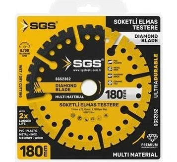 SGS2362 Çok Amaçlı Multı-Materıal Elmas Kesme Diski 180 mm ürün görseli 1