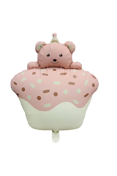 Ayıcık Figürlü Cupcake Folyo Balon - Resim 3