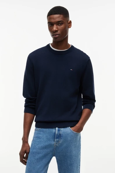 TJM SLIM ESS LIGHT SWEATER EXT Erkek Mavi Kazak - DM0DM22853 ürün görseli 1
