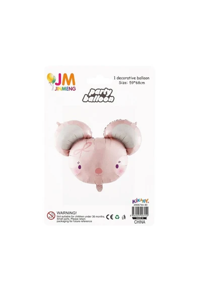 Pembe Fare Folyo Balon ürün görseli 1