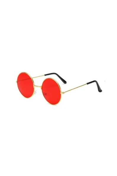 Retro Yuvarlak Küçük Metal Çerçeve Hippi Çocuk Güneş Gözlüğü ürün görseli 1