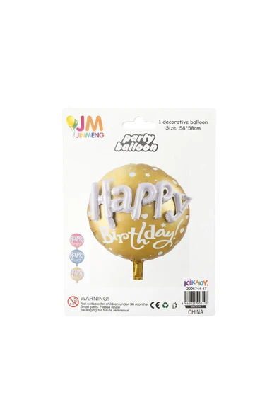 Kabartma Yazılı Happy Birthday Folyo Balon ürün görseli 1