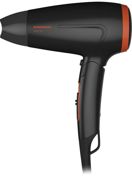 Grundig Hd 2260 1600 W Seyahat Tipi Saç Kurutma Makinesi 2 Kademe Hız Ayarı ve Siyah Renk ürün görseli 1