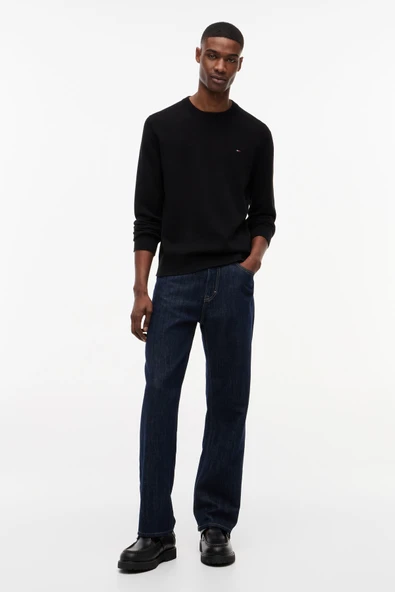TJM SLIM ESS LIGHT SWEATER EXT Erkek Siyah Kazak - DM0DM22853 ürün görseli 1