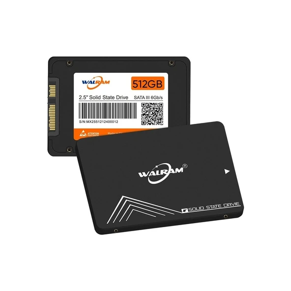 Walram 512GB Dahili SSD SATA 3 Bağlantı Tipi ile 550-530 MB/s Okuma 450-599 MB/s Yazma Hızı ürün görseli 1