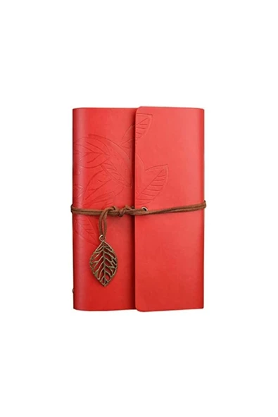 Yaprak Desen Deri Kaplı Defter Küçük Boy ürün görseli 1
