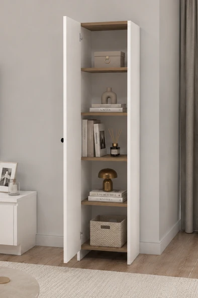 Nisa Plus Tek Kapaklı Kitaplık Çok Amaçlı Ofis ve Ev için Kitaplık ürün görseli 1
