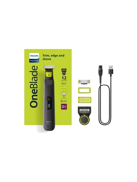 Philips OneBlade Pro QP6542/10 Elektrikli Tıraş Makinesi - Sakal & Yüz - Islak & Kuru Kullanım + Ayarlanabilir Tarak ürün görseli 1