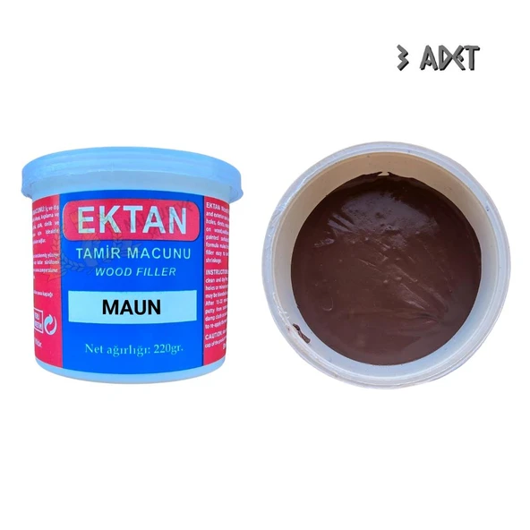Ektan Masif ve Ahşap Tamir Macunu MAUN 220 gr. - 3 Adet ürün görseli 1