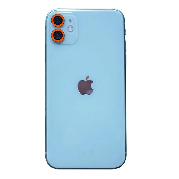 İphone 11 Neon Fosforlu Kamera Lens - Turuncu ürün görseli 1