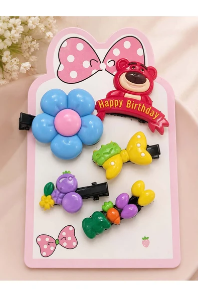 Kız Çocuklar İçin 5li Karışık Model Pens Toka Set ürün görseli 1