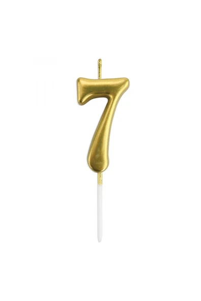 7 Rakam Mum Gold Renk - Resim 2