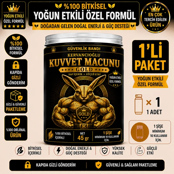 Kuvvet Macunu Bitkisel Atom Güç Enerji ve Performans Desteği (45gr x 1 Şişe) ürün görseli 1