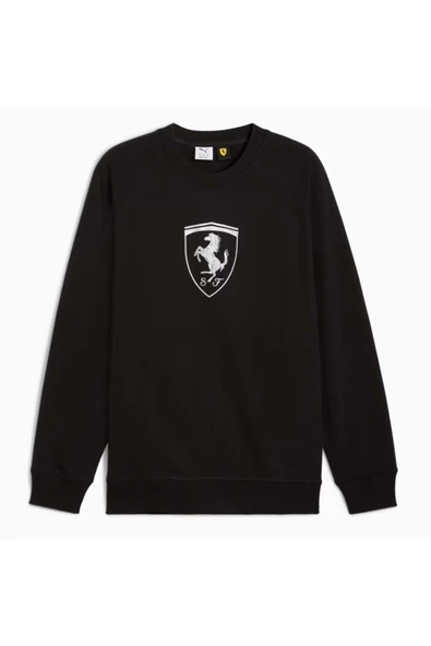Puma Ferrari Tonal Shield CN 632788-01 Erkek Sweatshirt SİYAH ürün görseli 1