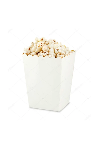 Popcorn (mısır Kutusu) Düz Beyaz 10 'lu ürün görseli 1