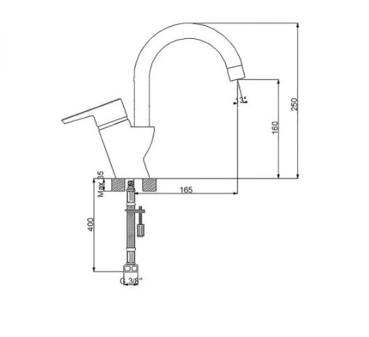 ENERGY DÖNERLİ LAVABO BATARYASI - Resim 2