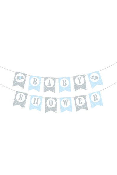 Baby Shower Harf Afiş - Mavi - Resim 2