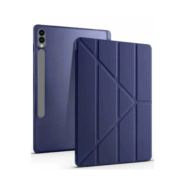 Samsung Galaxy X610 Tab S9 Fe Plus 12.4 Kılıf Kalemlikli Mars Tablet Kılıfı - Lacivert ürün görseli 1