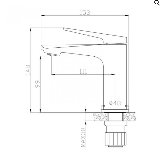 NEXT LAVABO BATARYASI KROM - Resim 2