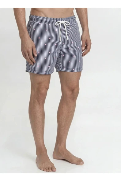 Jack&Jones 12291425 Erkek Sort - Lacivert Cizg ürün görseli 1