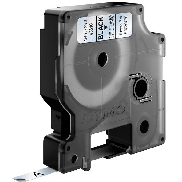 Dymo D1 Yedek Şerit 6 Mmx7 Mt Şeffaf/siyah 43610 ürün görseli 1