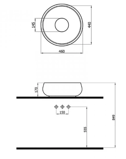 ELİPSO LAVABO BEYAZ - Resim 2