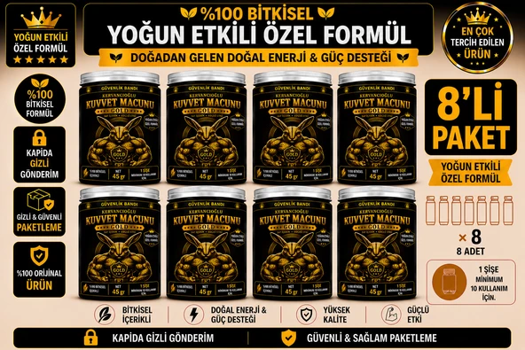 Kuvvet Macunu Bitkisel Atom Güç Enerji ve Performans Desteği (45gr x 8Şişe) ürün görseli 1