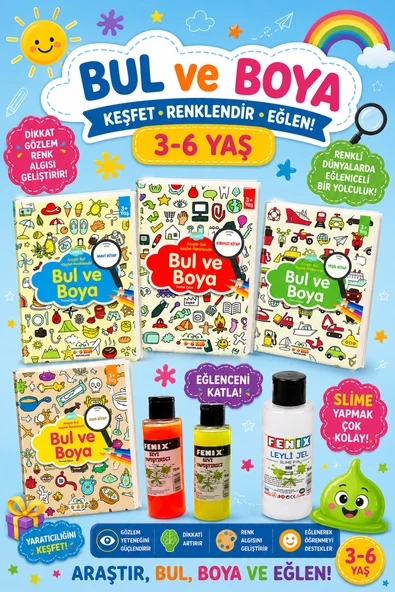 3-6 Yaşa Uygun Bul ve Boya Seti - 4 Kitap ürün görseli 1