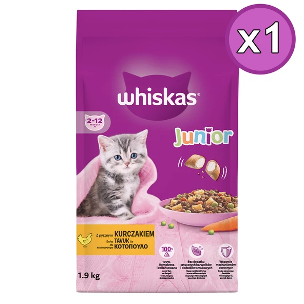 Whiskas Tavuklu Yavru Kedi Maması 1.9 Kg 1 Adet ürün görseli 1