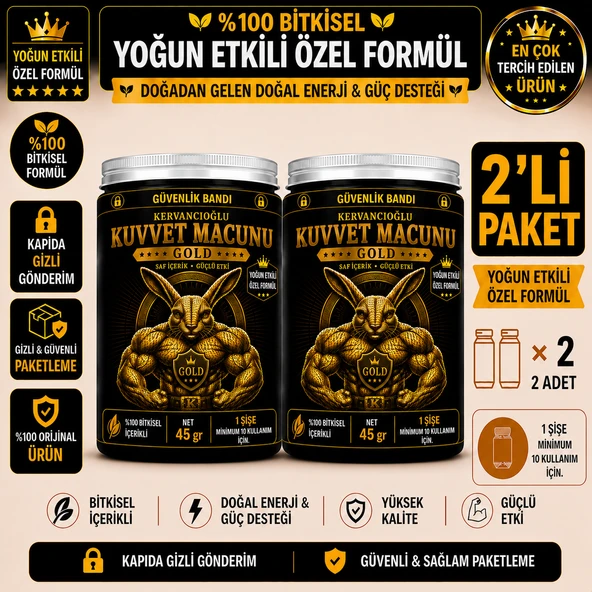 Kuvvet Macunu Bitkisel Atom Güç Enerji ve Performans Desteği (45gr x 2 Şişe) ürün görseli 1