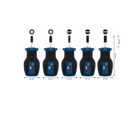 Bosch Tornavida Seti 5 Parça - Resim 2