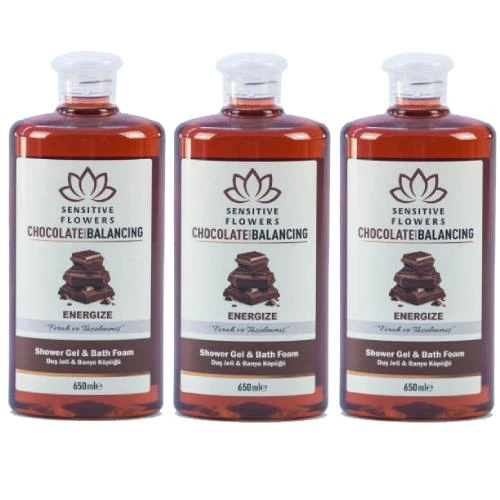 Sensitive Flowers Chocolate Energise Duş Jeli 3 X 650 Ml ürün görseli 1
