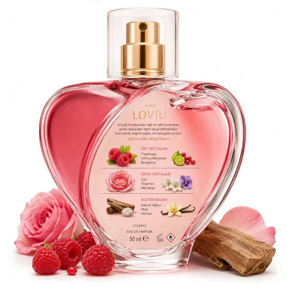 Avon Lov U Kadın Parfüm EDP 50 ml Çiçeksi Meyvemsi Kalıcı Koku ürün görseli 1