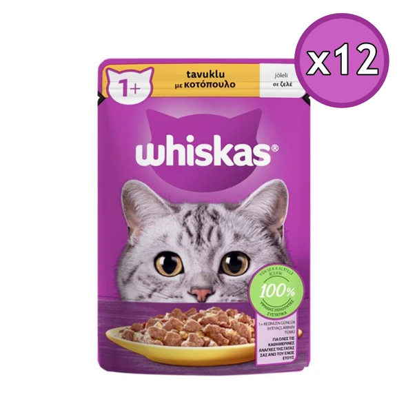 Whiskas Tavuklu Poşet Yaş Kedi Maması 85 Gr 12 Adet ürün görseli 1