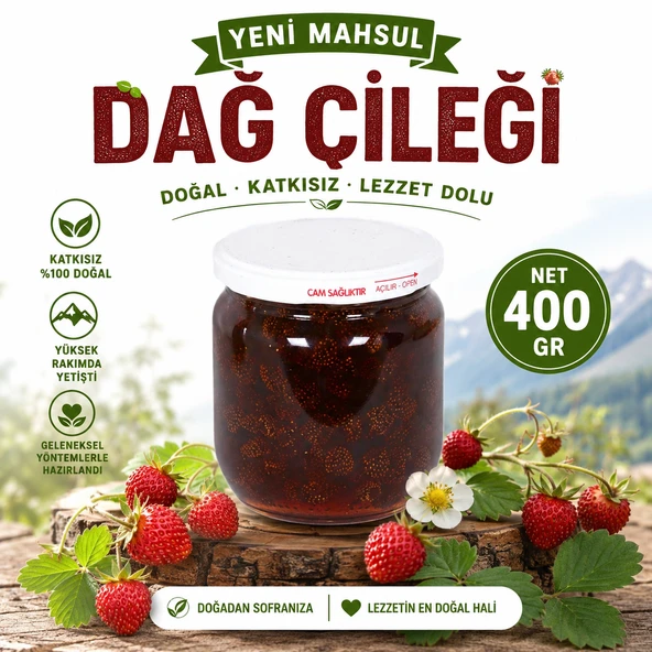 Dağ Çilek Reçeli 400 gr ürün görseli 1