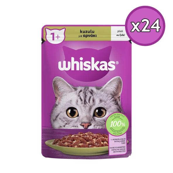 Whiskas Kuzulu Poşet Yaş Kedi Maması 85 Gr 24 Adet ürün görseli 1