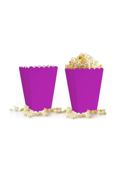 Popcorn (mısır Kutusu) Düz Mor 10 'lu ürün görseli 1