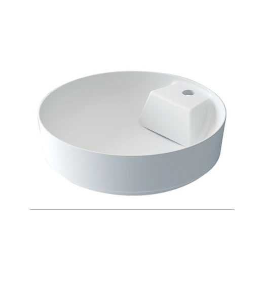 SLIM DAİRE TEZGAHÜSTÜ LAVABO 48X48 BEYAZ ürün görseli 1