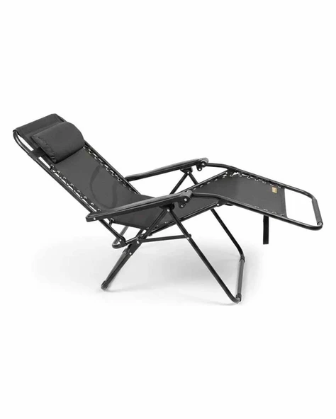 Madfox Easyrest Gri Katlanır Şezlong Sandalye - Resim 2