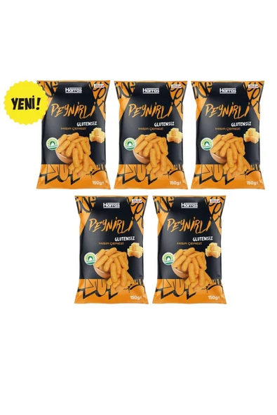 Harras Peynirli Glutensiz Mısır Cipsi 150 G x 5 Adet - Fırınlanmış Peynir Aromalı Mısır Çerezi ürün görseli 1