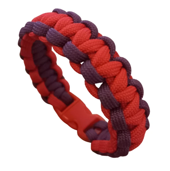 By Paracord Bileklik Kadın Kırmızı 1 ürün görseli 1