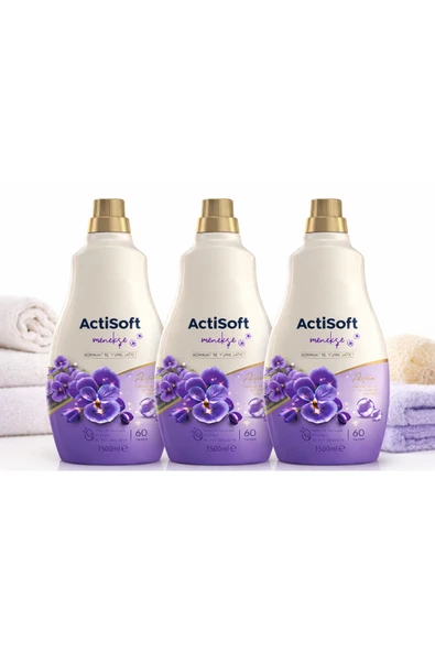 actisoft Menekşe Konsantre Çamaşır Yumuşatıcısı 1500 ml x 3 Adet – 180 Yıkama ürün görseli 1