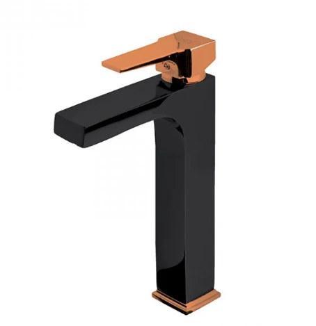 AQUA ÇANAK TİP LAVABO BATARYASI (SİYAH/BAKIR) ürün görseli 1