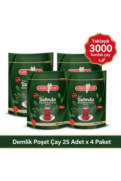 Güzel Çay Güzelçay Tadında Demlik Poşet Çay 4 Paket ürün görseli 1