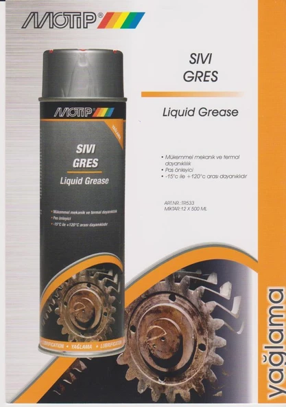 Motip Sıvı Gres Yağlama Spreyi 500 ml. - Resim 2